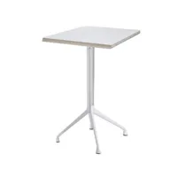 about a table aat15 - table haute - stratifié blanc, bordure contreplaqué