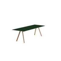 table de salle à manger copenhague cph30 - vert - chêne savonné - 300 x 90 cm