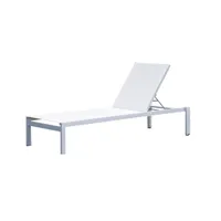 chaise longue empilable quadrato - blanc - blanc