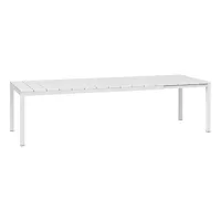 table à rallonges rio dureltop - bianco - longeur 210 / 280 cm