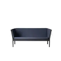 j149 canapé - 3 places - bleu foncé - noir