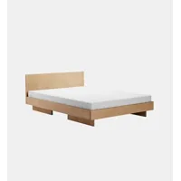 lit zians - chêne - avec tête de lit - 160 x 200 cm