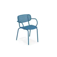 chaise avec accoudoirs mom  - bleu