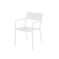 chaise avec accoudoirs bridge - blanc