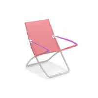 chaise longue snooze - blanc/ framboise