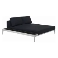 canapé grid module de relaxation avec table - fife shadow - blanc - céramique nero