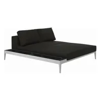 canapé grid module de relaxation avec table - fife ebony - blanc - céramique nero