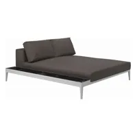 canapé grid module de relaxation avec table - robben charcoal - blanc - céramique nero
