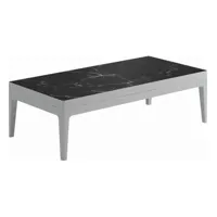 table basse grid petite - blanc - céramique nero