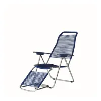 chaise longue spaghetti - aluminium - bleu