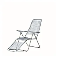 chaise longue spaghetti - gris - aluminium