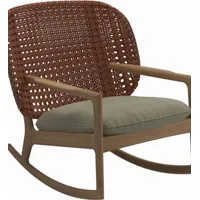 fauteuil à bascule kay low back - fife silky green - osier cuivre
