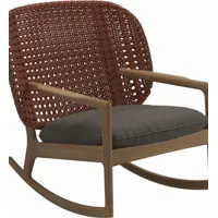 fauteuil à bascule kay low back - fife platinum - osier cuivre