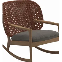 fauteuil à bascule kay low back - fife nickel - osier cuivre