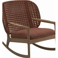 fauteuil à bascule kay low back - blend clay - osier cuivre