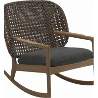 fauteuil à bascule kay low back - blend coal - osier brindle