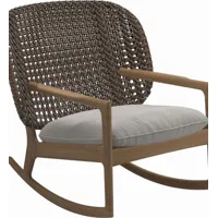 fauteuil à bascule kay low back - blend linen - osier brindle