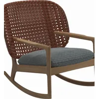 fauteuil à bascule kay low back - wave gravel - osier cuivre