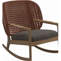 fauteuil à bascule kay low back - robben charcoal - osier cuivre
