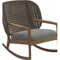 fauteuil à bascule kay low back - fife canvas grey - osier brindle