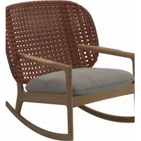 fauteuil à bascule kay low back - robben grey - osier cuivre