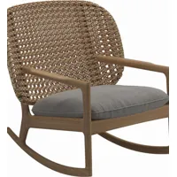 fauteuil à bascule kay low back - fife canvas grey - moisson de l'osier