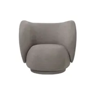 fauteuil rico lounge  - gris chaud (brushed)