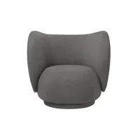 fauteuil rico lounge  - gris (brushed)