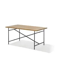 table de salle à manger eiermann 2 - 160 x 83 cm - noir - chêne