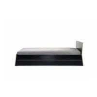 lit stockholm - 140 cm - avec tiroir de lit - résine phénolique noir-marron