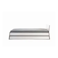 lit stockholm - mélaminé blanc - avec tiroir de lit - 140 cm