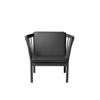 j146 fauteuil - cuir noir - noir