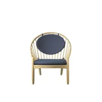 fauteuil j166 jørna - chêne - bleu foncé