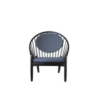 fauteuil j166 jørna - noir - bleu foncé
