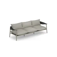 sofa terramare  - 3 places - écru - gris/vert