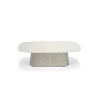 table basse carousel - blanc / ivoire - rectangulaire