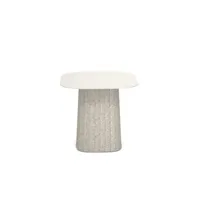 table basse carousel - blanc / ivoire - carré