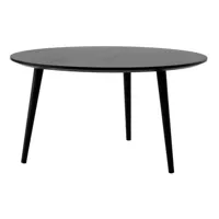 table basse in between - ø90 x 48 cm - black lacquered eiche