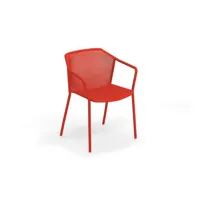 chaise avec accoudoirs darwin  - rouge