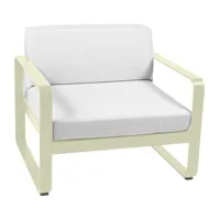 fauteuil bellevie - blanc grisé - 65 vert tilleul