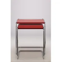 table d'appoint b 97 - verni rouge tomate (ral 3013) - grand 34,5 x 49,5 cm