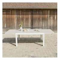 tulum  table de jardin en aluminium extensible 6/10 places