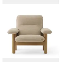 fauteuil lounge et ottoman brasilia - menu boucle - 02  - chêne nature
