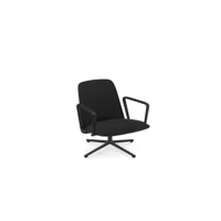 fauteuil lounge pivotant pad low - noir/oceanic