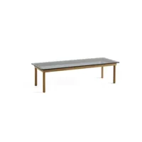table basse kofi rectangulaire - verre teinté gris - chêne verni (à base d'eau)