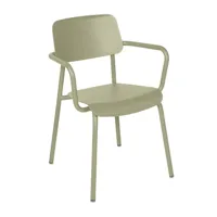 chaise à accoudoirs studie - 65 vert tilleul