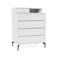 commode keep - pied 12,6cm noir - new white