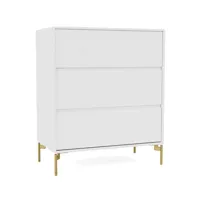 commode carry - pied 12,6cm laiton - new white