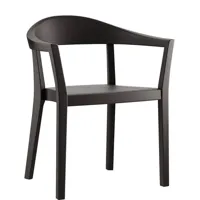 chaise à accoudoirs klio 3-350a - chêne noir hg 580