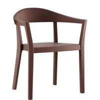 chaise à accoudoirs klio 3-350a - hêtre marron hg 120